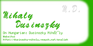 mihaly dusinszky business card